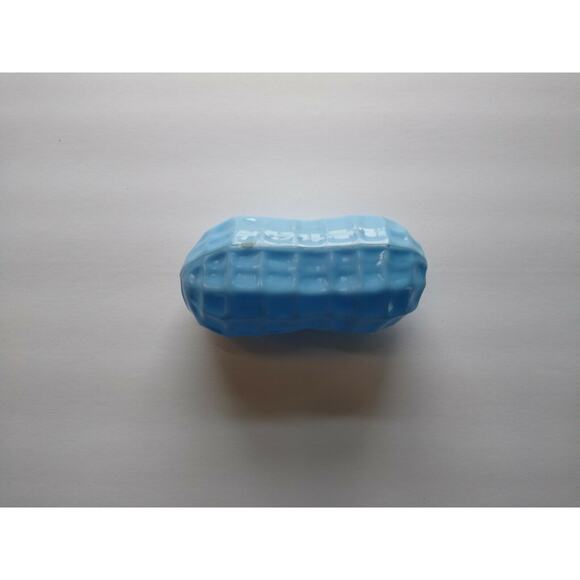 Mr Peanut Hard Plastic Nut Shaped Candy Container Planters Embossed Blue 1950s - Picture 10 of 12